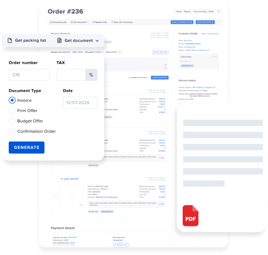 Invoices & Support Documents